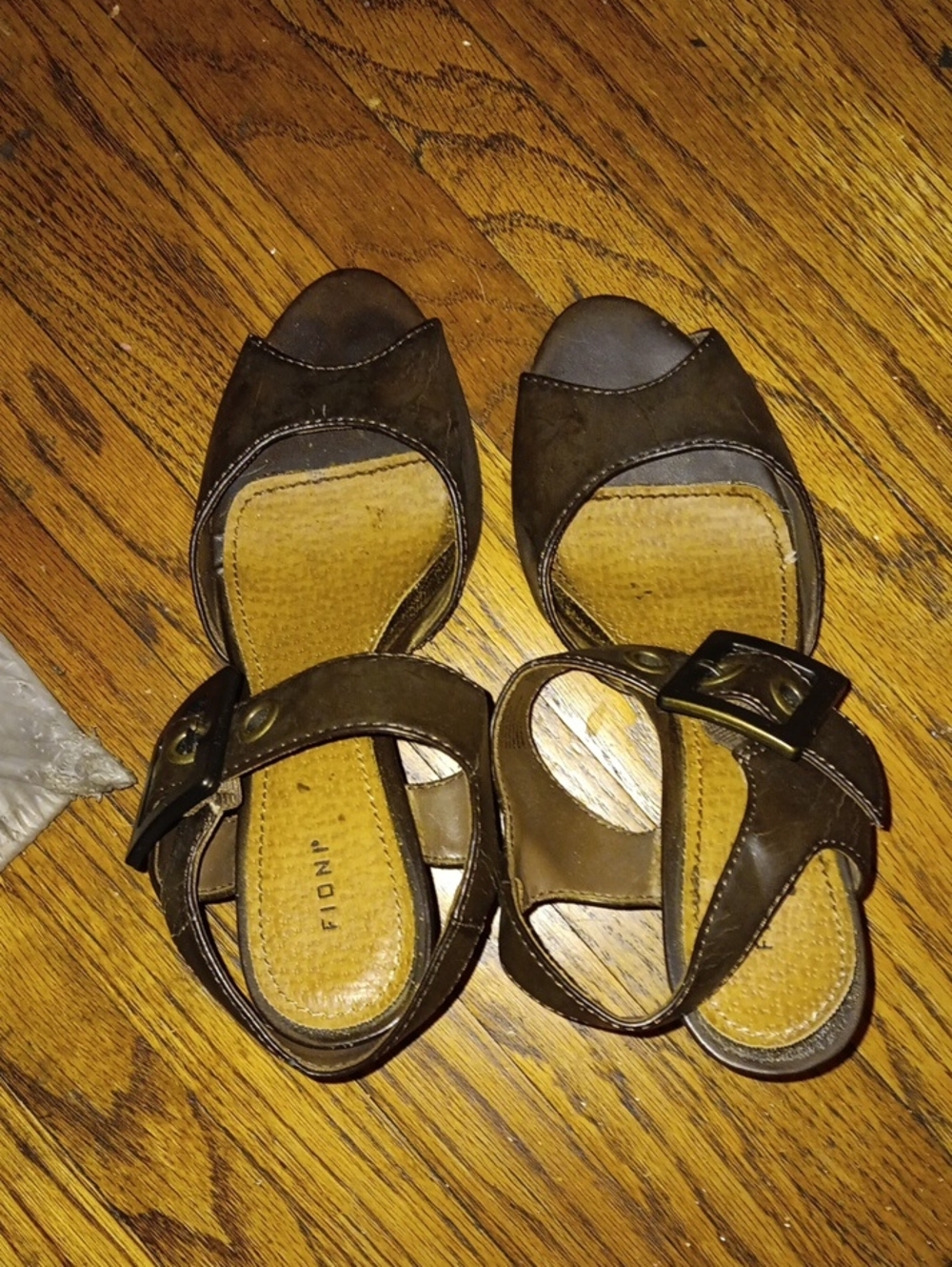 Brown Sandals with Buckle Strap